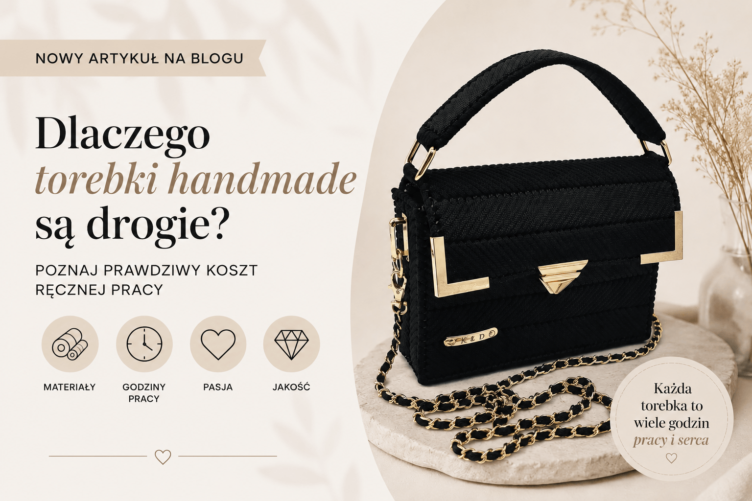 Torebka handmade Ana wykonana na szydełku przez Kandd.Art